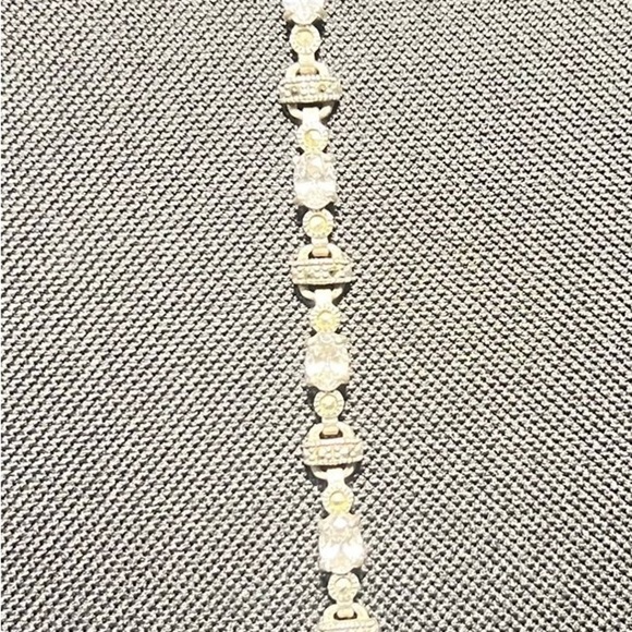 Silver Bracelet with oval Zircons and Marquise - Picture 2 of 4